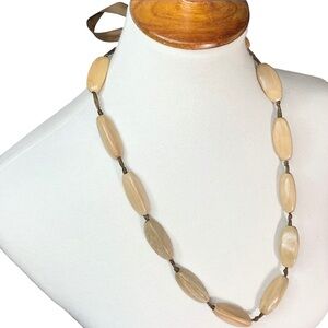 Vintage Boho Wood Bead Hand Knotted Single Strand Necklace, [Adjustable Length]